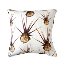 Egyptian Thistle Magenta 50cm Piped Cushion